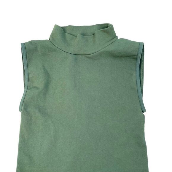 New Free People Intimately seamless open back mock neck top Size XS/S moss green - Picture 4 of 7